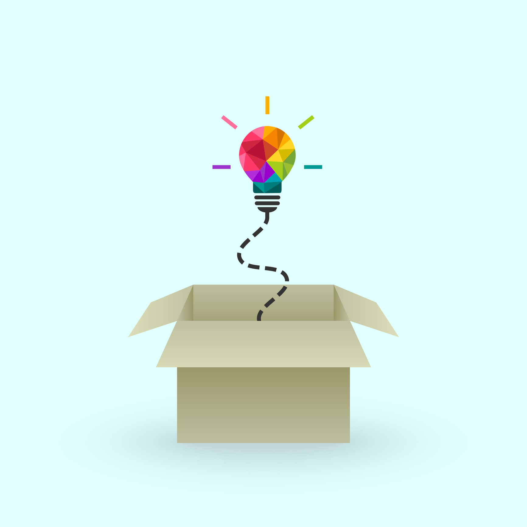 Thinking Outside the Box Illustration