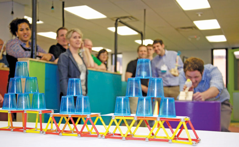 MINNESOTA SOCIETY OF PROFESSIONAL ENGINEERS MEMBERS BUILT CATAPULTS, PLAYED WITH MUSEUM EXHIBITS, AND SOCIALIZED AT A NEW EWEEK EVENT THIS YEAR.