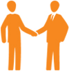 two men shaking hands