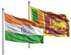 India and Sri Lanka flags