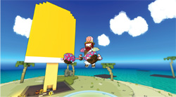 THIS CANDY BARBARIAN FROM THE VIDEO GAME TROVE USED HIS SPOILS TO BUILD A CREAMSICLE-SHAPED HOME.
