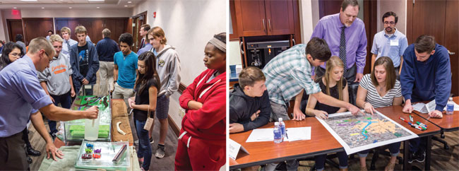 Illinois students with professional engineers