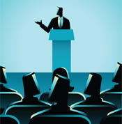 Illustration person speaking