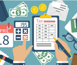 Illustration with tax calculator