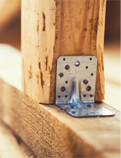 Picture steel on wood
