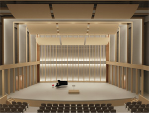 UNIVERSITY OF NEBRASKA—LINCOLN’S WINNING DESIGN FEATURED INNOVATIVE ACOUSTICAL COMPONENTS, LOCALLY SOURCED TIMBER, AND A YEAR-ROUND ROOFTOP SPACE.