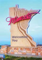 Minnesota Welcomes You sign