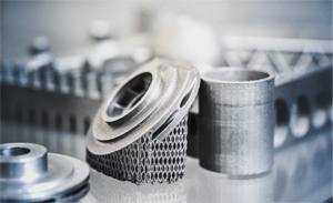 OBJECTS PRINTED USING THE ADDITIVE MANUFACTURING TECHNIQUE OF LASER SINTERING.