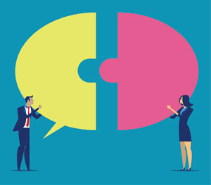 Feature In-Focus Communications Illustration