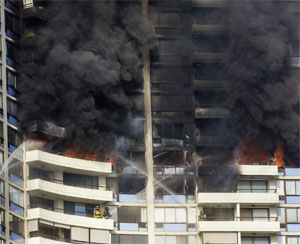 a builiding fire