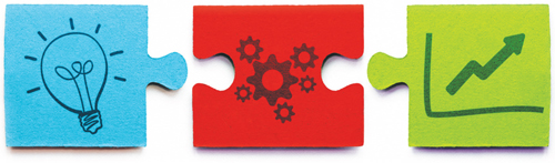 Illustration with puzzle pieces