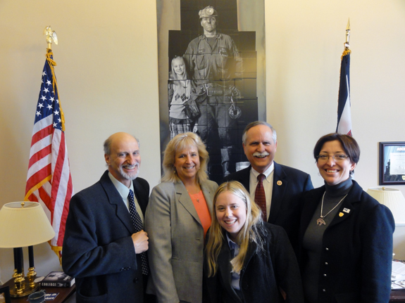 Standing (left to right): Arthur E. Schwartz, CAE, Deputy Executive Director and General Counsel; Karen Moran, P.E., F.NSPE ; Arielle Eiser, Manager of Government Relations; Representative David McKinley, PE (WV-1); NSPE Treasurer Julia Harrod, P.E., F.NSPE Photo taken by: Jim Forbes, Director Of Communications for Representative David McKinley, P.E.