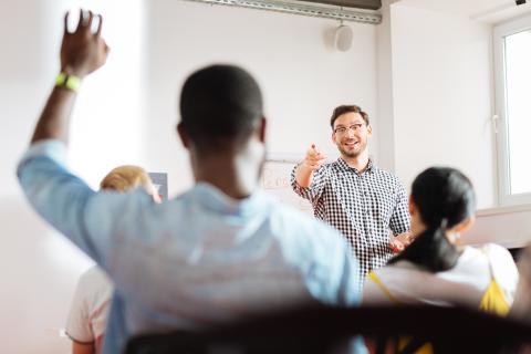 teacher calling on student